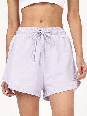 BEWAKOOF Solid Women Purple Bermuda Shorts
