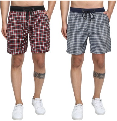 FTX Checkered Men Multicolor Casual Shorts