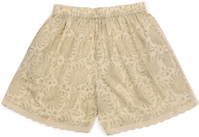 CLLING Floral Print Women Beige Boxer Shorts