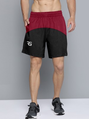 Vamdev Hub Striped Men Red, Black Regular Shorts