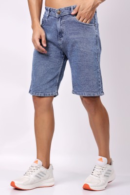 PRJ IN STYLE Solid Men Denim Light Blue Denim Shorts