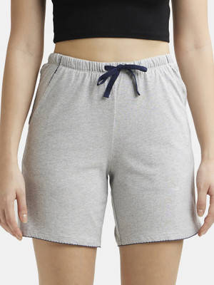 JOCKEY Solid Women Grey Basic Shorts