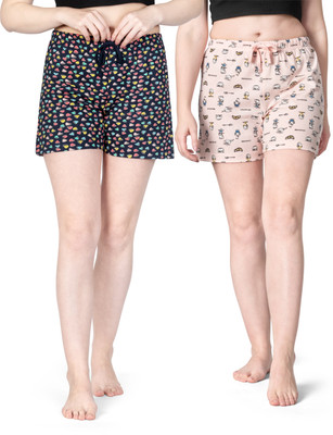 Ariel Printed Women Multicolor Regular Shorts