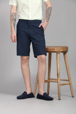 Trigger Solid Men Blue Casual Shorts