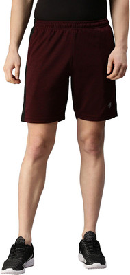 GENX INSSTADRY Color Block Men Maroon Sports Shorts
