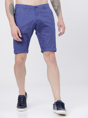 HIGHLANDER Solid Men Blue Regular Shorts