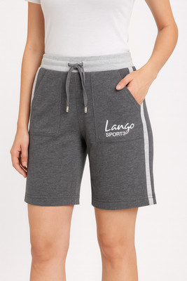 F65 Solid Women Dark Grey Regular Shorts