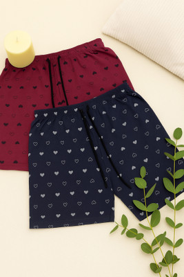 HIRPARA Printed Women Multicolor Regular Shorts