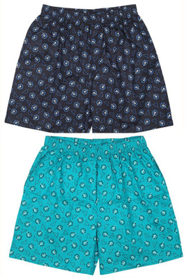 BIS Creations Polka Print Men Dark Blue, Light Blue Regular Shorts