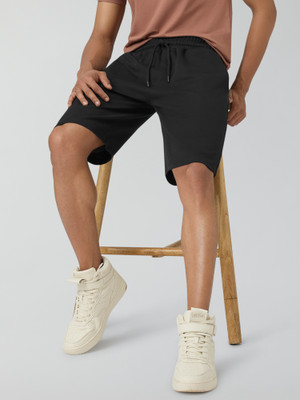XYXX Solid Men Black Casual Shorts