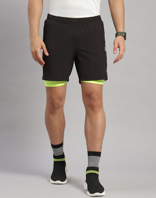 Rock.it Solid Men Black Casual Shorts