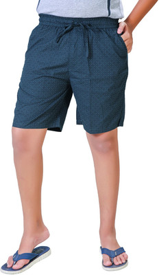 Chillax Printed Men Light Green Bermuda Shorts