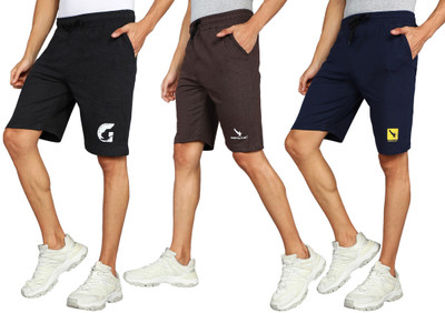 GYRFALCON Self Design Men Multicolor Regular Shorts