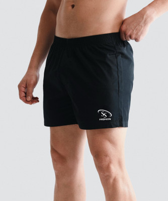 SS Fashion Solid Men Black Sports Shorts