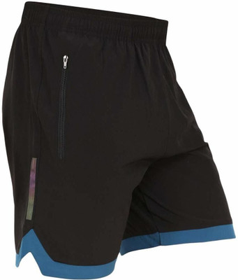 Sportinger Solid Men Black Cycling Shorts, Running Shorts, Gym Shorts, Regular Shorts