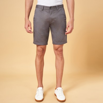 Byford by Pantaloons Solid Men Grey Basic Shorts