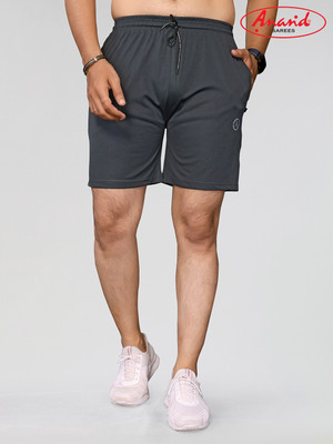 ANAND Solid, Self Design Men Grey Boxer Shorts