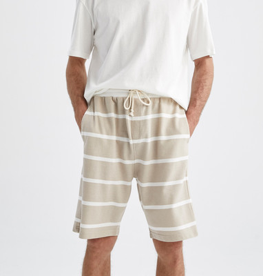 defacto Printed Men Beige Swim Shorts