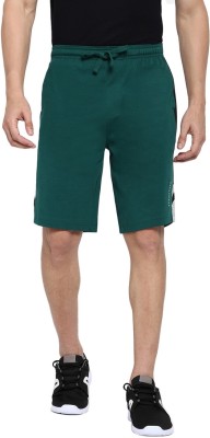 VAN HEUSEN Solid Men Green Regular Shorts