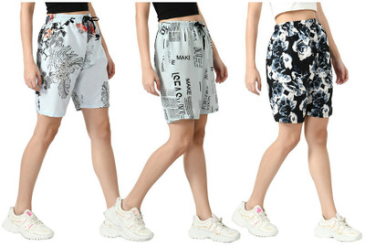 IndiWeaves Printed Women Multicolor Regular Shorts