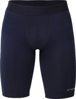 Athmonk Solid Men Green Compression Shorts
