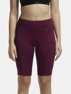 JOCKEY Solid Women Purple Sports Shorts