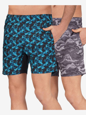 never lose Printed Men Green, Blue Swim Shorts