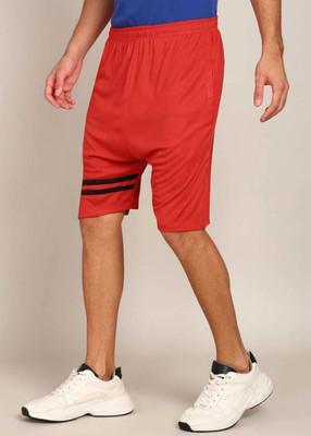 ONLY FASHION Solid Men Red Regular Shorts