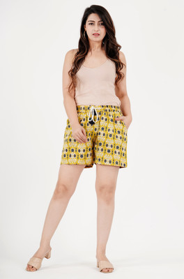 SPOHNA Printed Women Multicolor Regular Shorts