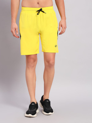 AXIMO Solid Men Reversible Yellow Regular Shorts