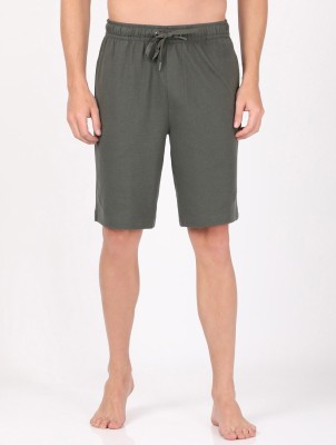 JOCKEY Solid Men Green Casual Shorts