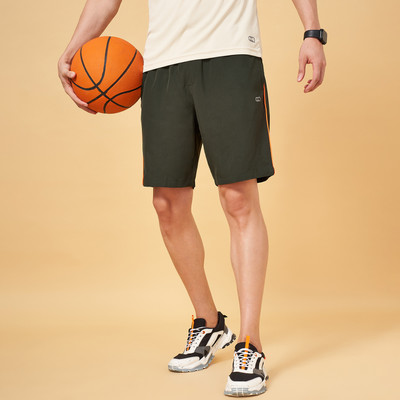Ajile By Pantaloons Solid Men Green Sports Shorts