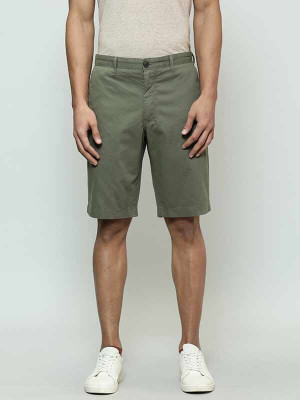 INDIAN TERRAIN Solid Men Green Chino Shorts