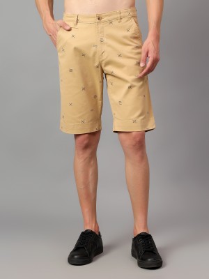 CANTABIL Printed Men Yellow Chino Shorts