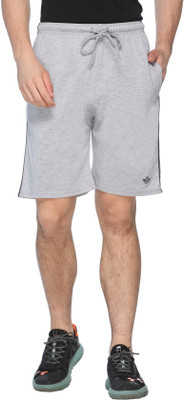 Humbert Solid Men Silver Regular Shorts