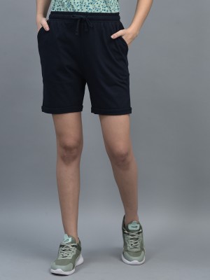 Dollar Solid Women Dark Blue Sports Shorts