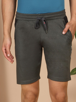 SWEET DREAMS Solid Men Grey Casual Shorts