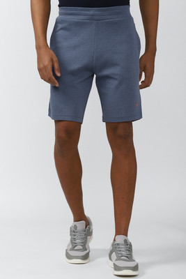 VAN HEUSEN Solid Men Dark Blue Regular Shorts