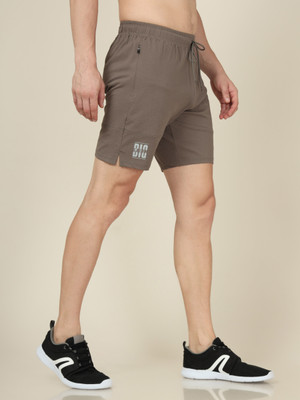 TECHNOSPORT Solid Men Brown Sports Shorts