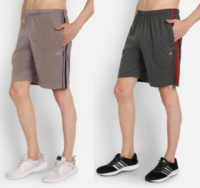 Zeffit Solid Men Multicolor Bermuda Shorts