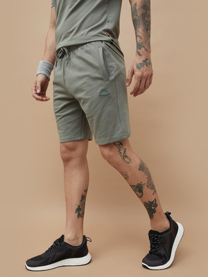 Kappa Solid Men Grey Basic Shorts