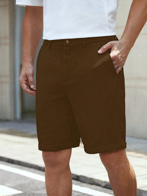 Leriya Fashion Solid Men Denim Grey Denim Shorts