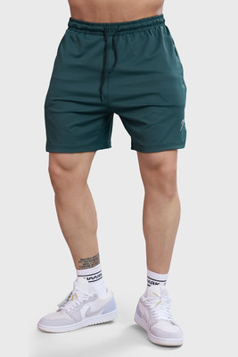 FuaarK Solid Men Dark Green Gym Shorts