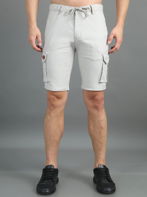 Paul Street Solid Men Grey Cargo Shorts