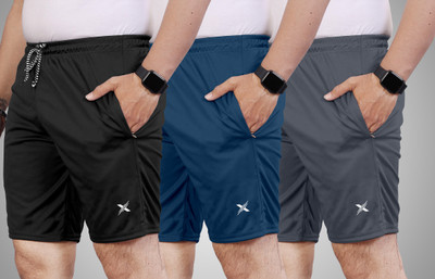 FTX Solid Men Multicolor Sports Shorts
