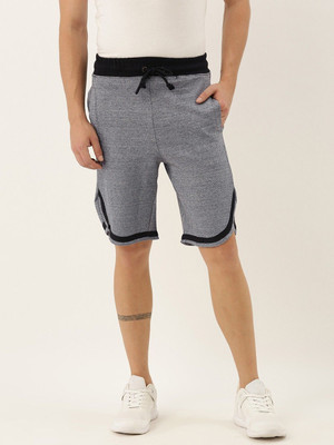 HouseOfCommon Color Block Men Grey Regular Shorts