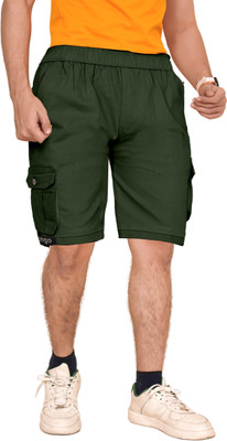 innostratus Solid Men Green Basic Shorts