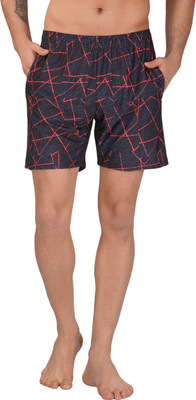 NINQ Printed Men Multicolor Night Shorts