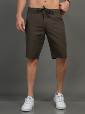 CAZZBA Solid Men Brown Casual Shorts