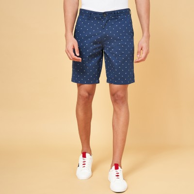 Byford by Pantaloons Printed Men Dark Blue Basic Shorts